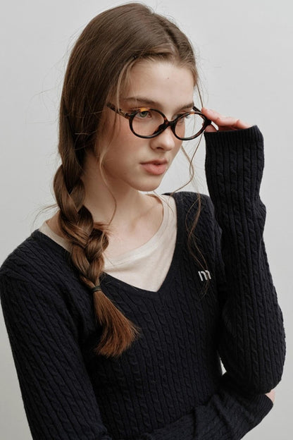 Velvet Twist Knitted Top