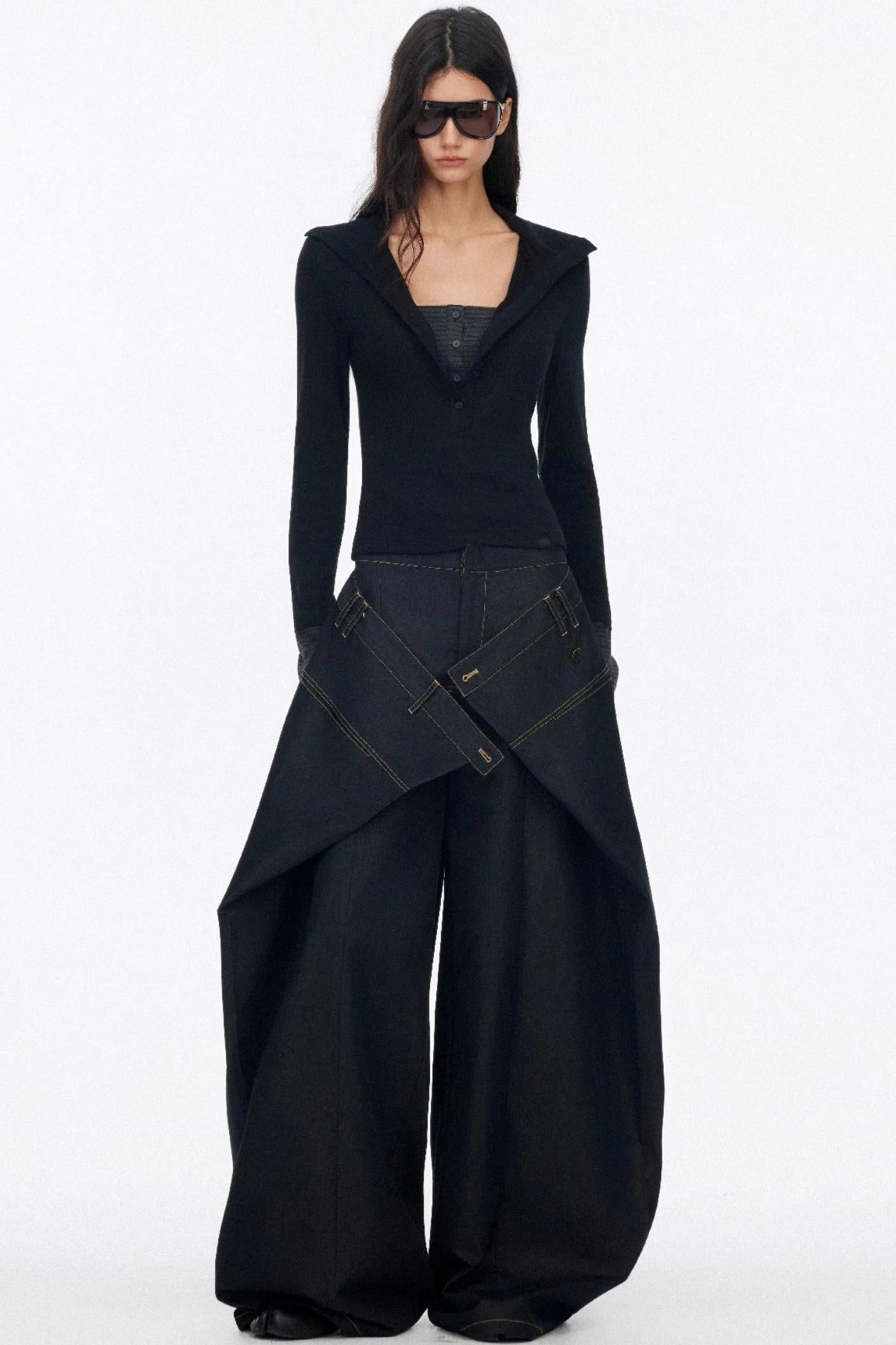 Henry Collar Knitted Top