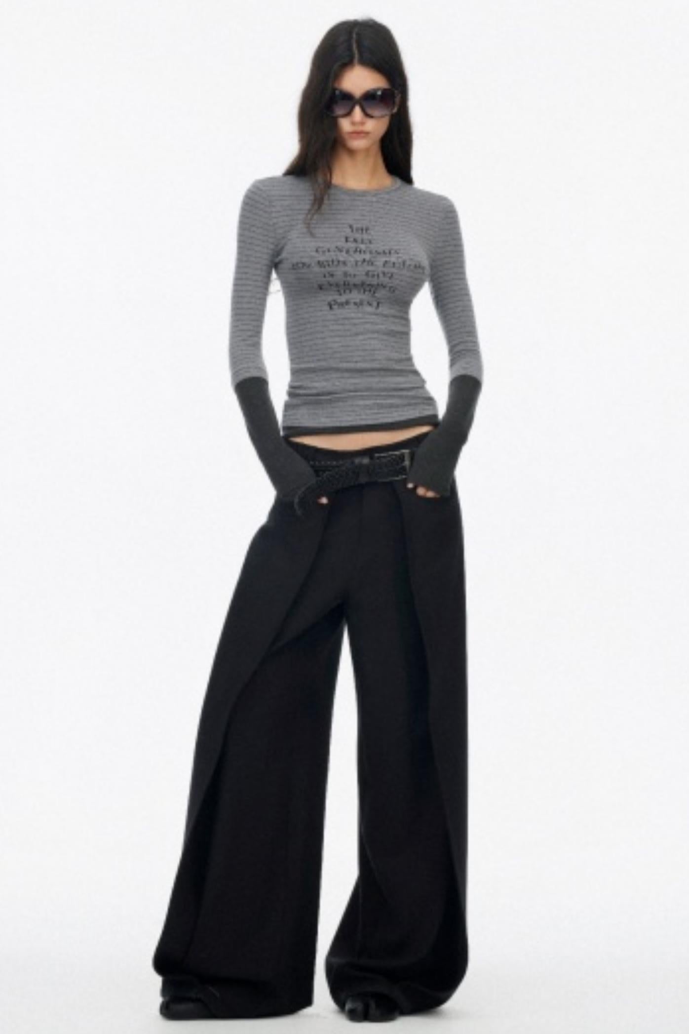 Layered Letter Print T-Shirt