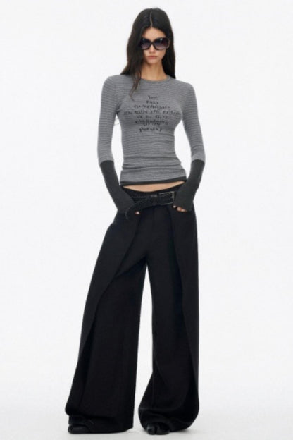 Layered Letter Print T-Shirt