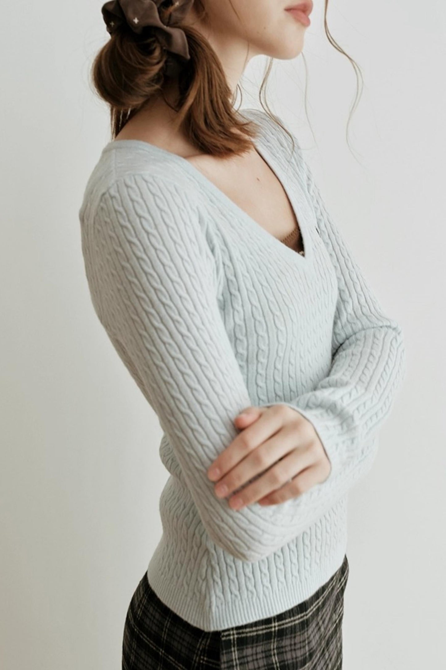 Velvet Twist Knitted Top