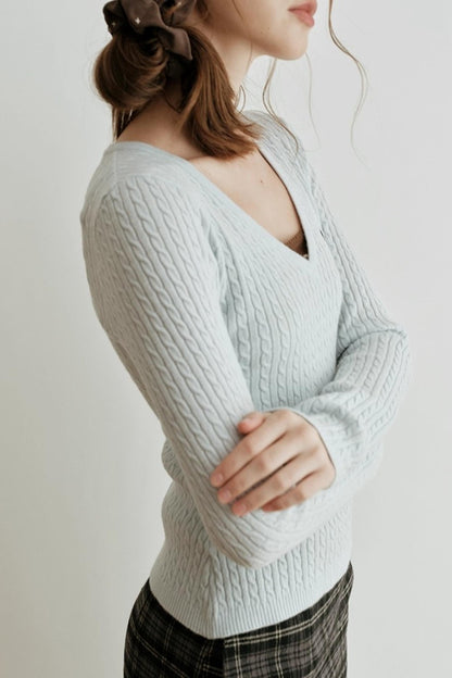 Velvet Twist Knitted Top