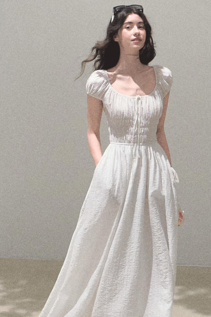 Drawstring Graffiti Dress