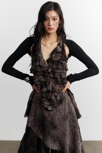 Dark Lily Metal Halterneck Vest