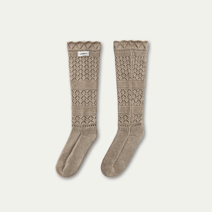 Wool Blend Crochet Layered Woolen Socks