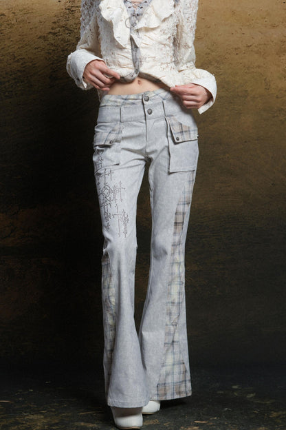 Retro Punk Flare Pants