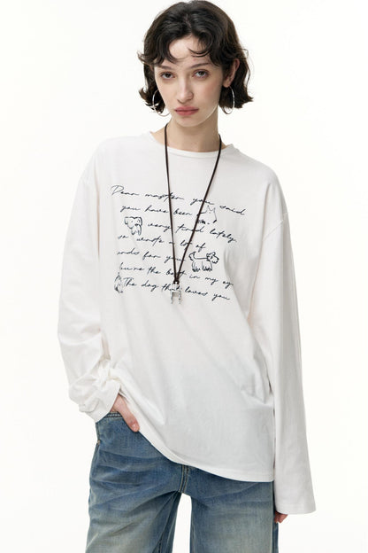 Long Sleeve Relaxed Fit Printed T-Shirt
