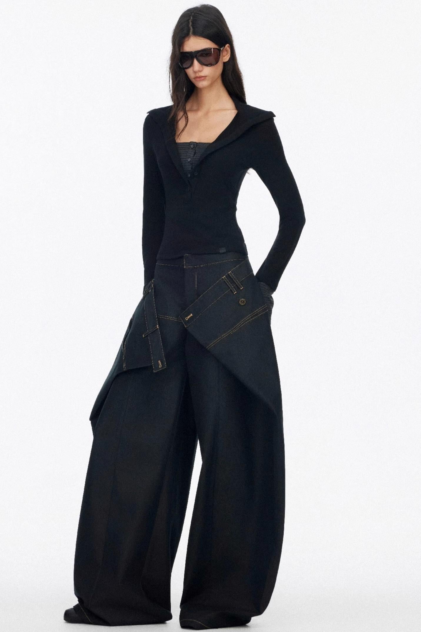 Henry Collar Knitted Top