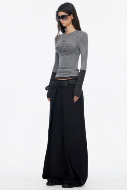 Layered Letter Print T-Shirt