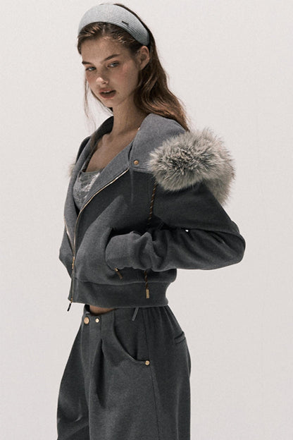 High-Waisted Wool Trousers