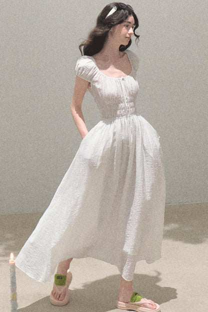 Drawstring Graffiti Dress