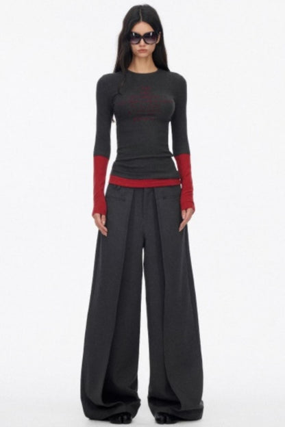 Layered Letter Print T-Shirt