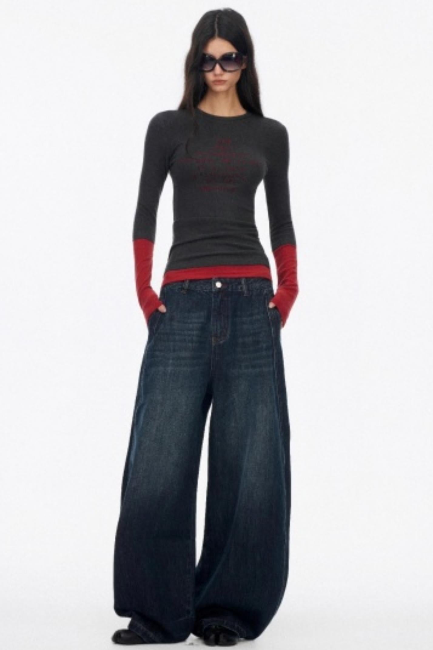 Layered Letter Print T-Shirt