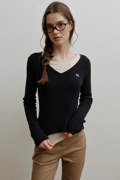 Velvet Twist Knitted Top