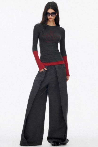 Layered Letter Print T-Shirt