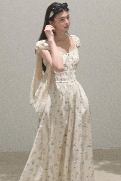 Drawstring Graffiti Dress