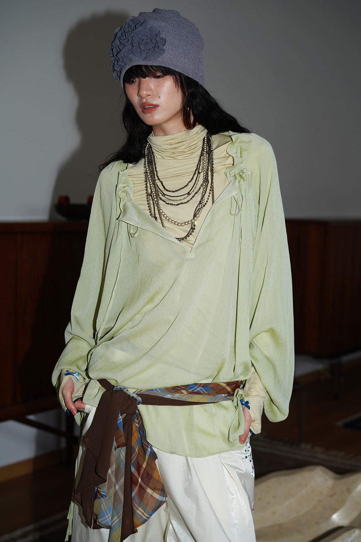 Sunscreen Lace-Up Shirt