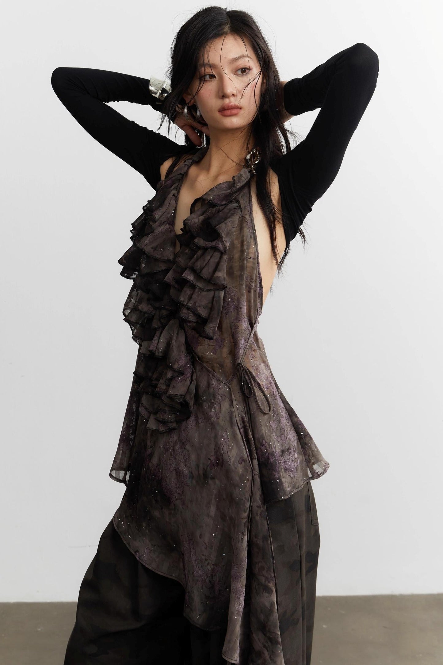 Dark Lily Metal Halterneck Vest