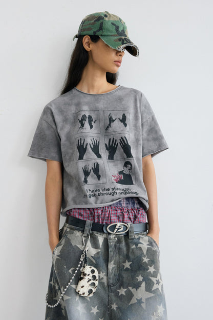 Retro Loose Peplum Tee