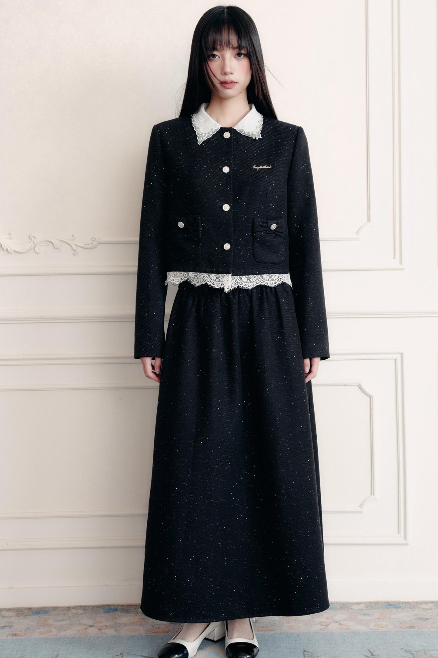 Baroque Fragrance Suit Top & Skirt Set-Up