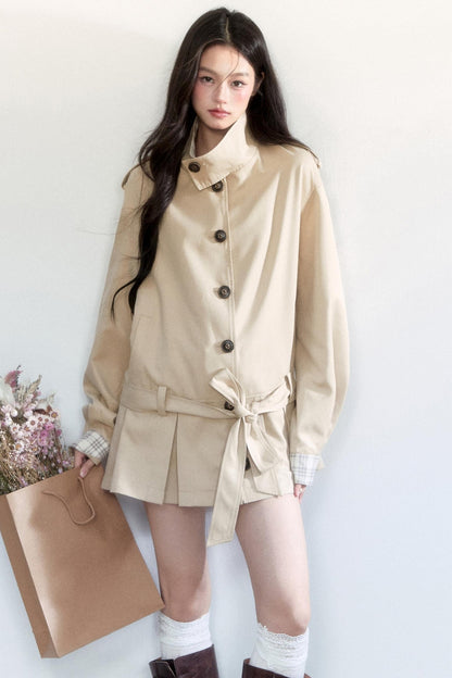 Autumn Tie-Up Short Coat