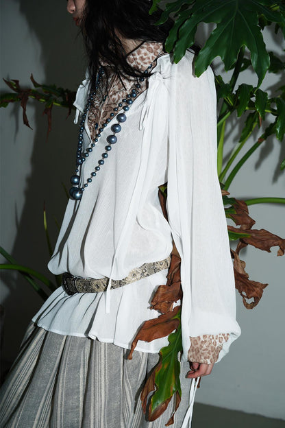 Sunscreen Lace-Up Shirt