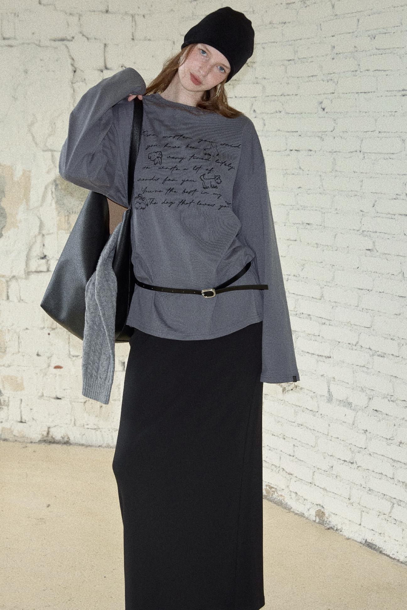 Long Sleeve Relaxed Fit Printed T-Shirt