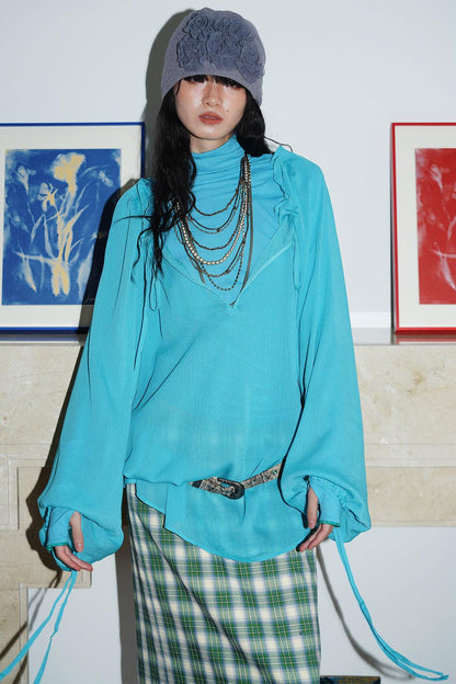 Sunscreen Lace-Up Shirt