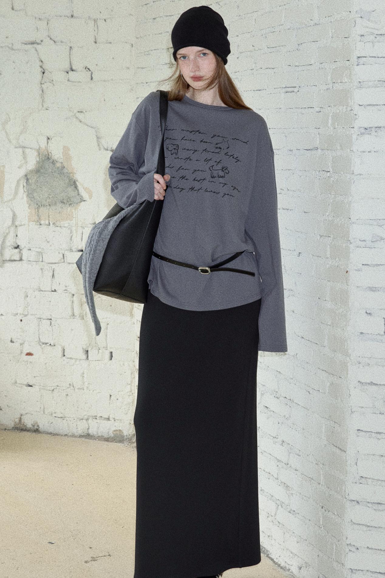 Long Sleeve Relaxed Fit Printed T-Shirt