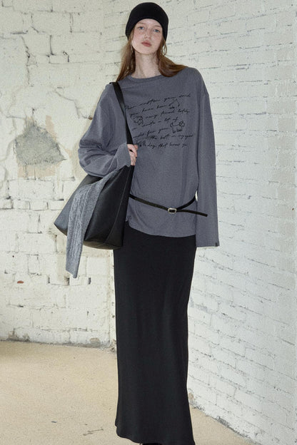 Long Sleeve Relaxed Fit Printed T-Shirt