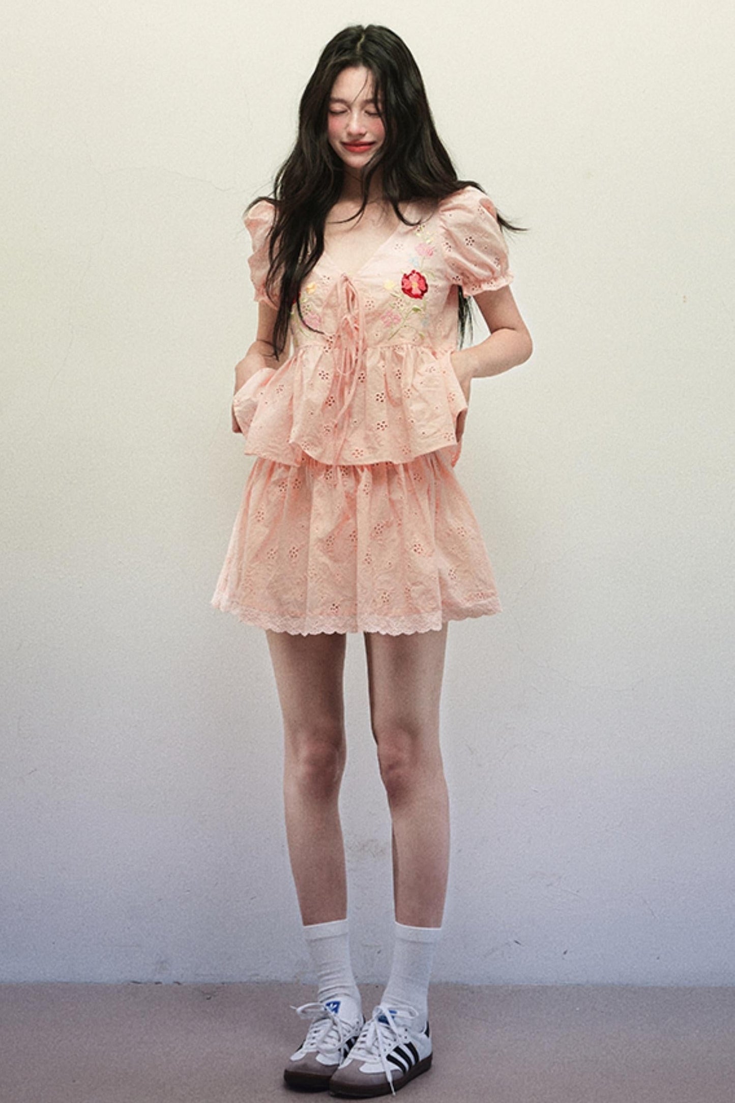 Summer Lace Top Skirt Set-Up