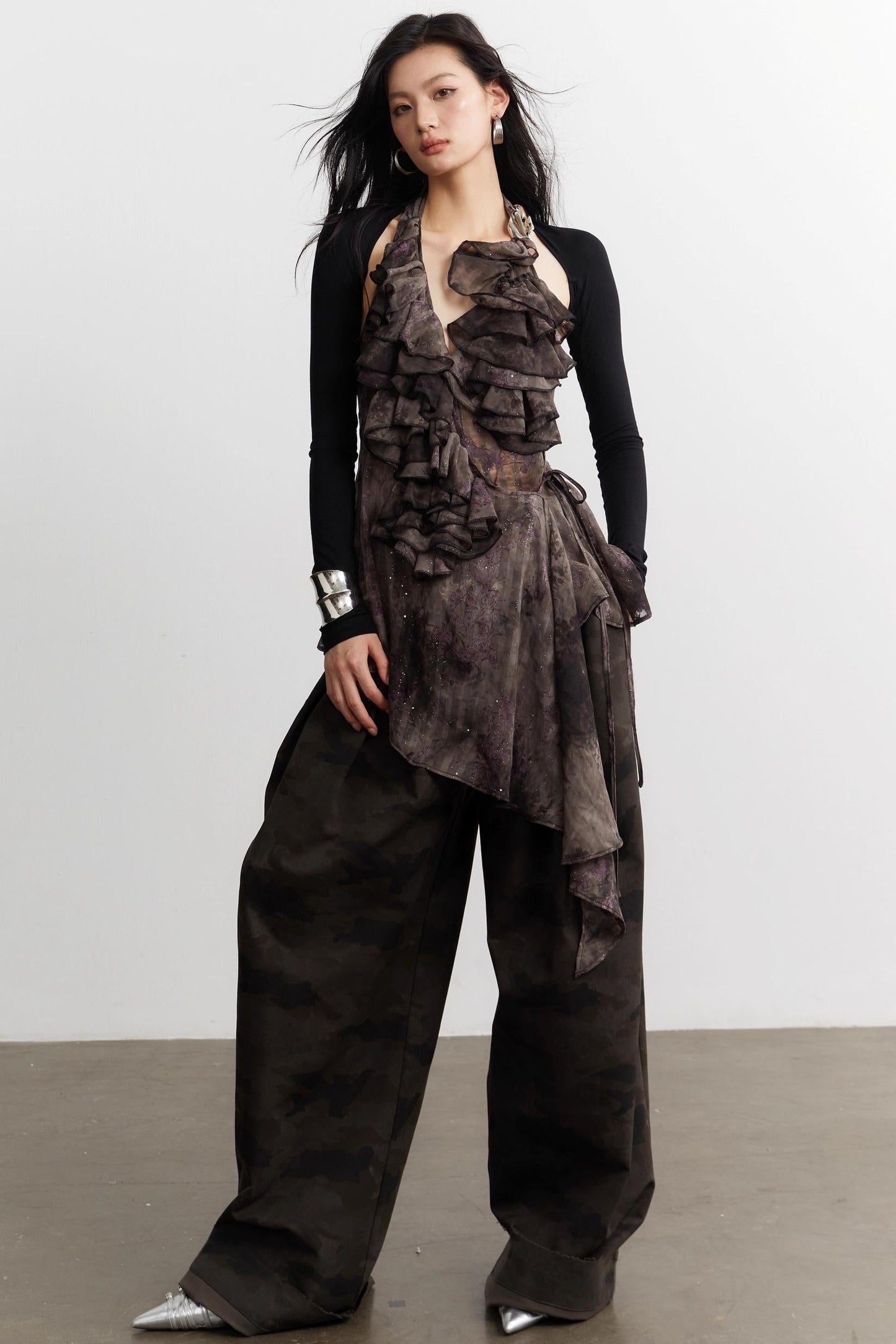 Dark Lily Metal Halterneck Vest