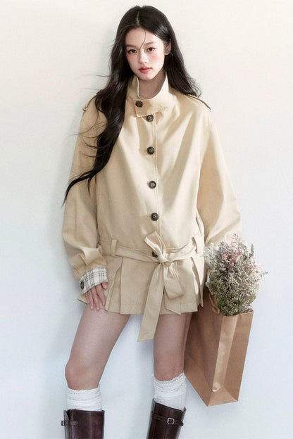 Autumn Tie-Up Short Coat