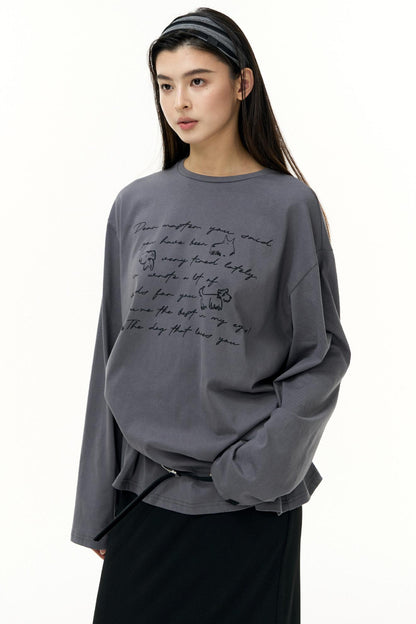 Long Sleeve Relaxed Fit Printed T-Shirt