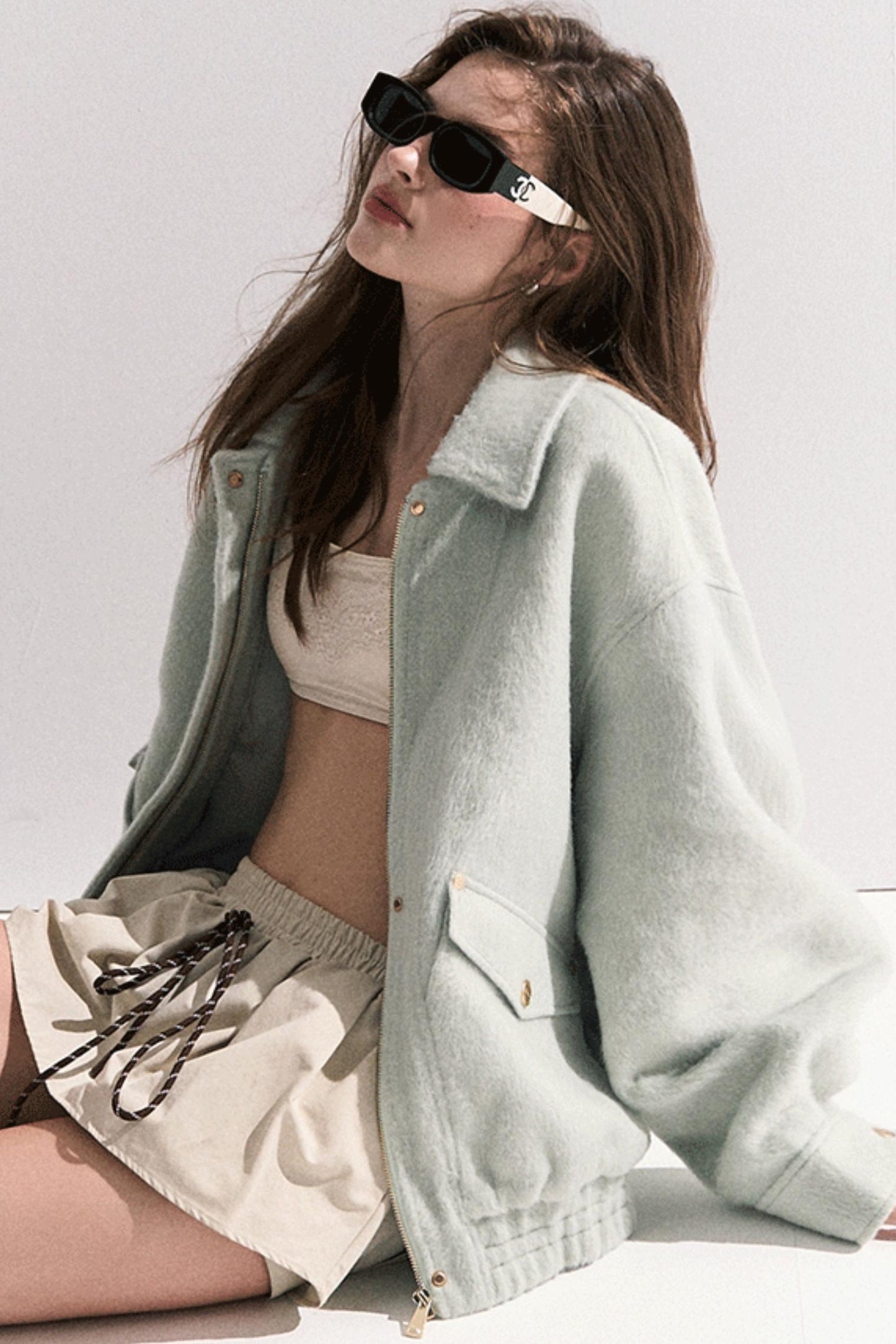 Basic Lace Paneled Stretch Suspender Satin Top