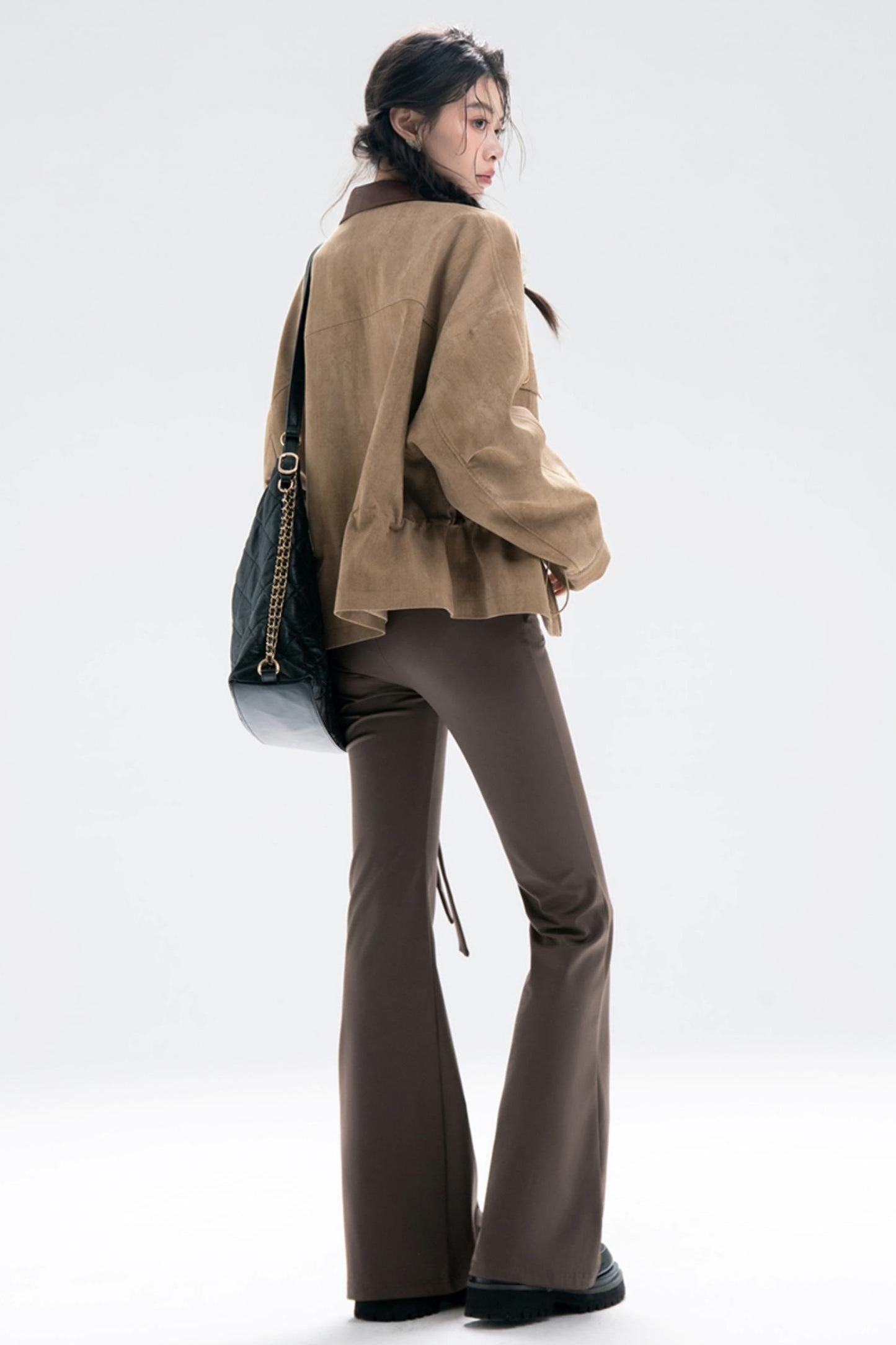 Slim Fit Maple Brown Knit Pants