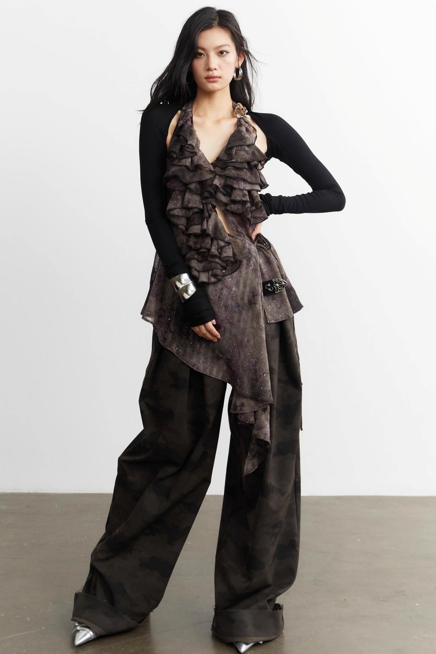 Dark Lily Metal Halterneck Vest