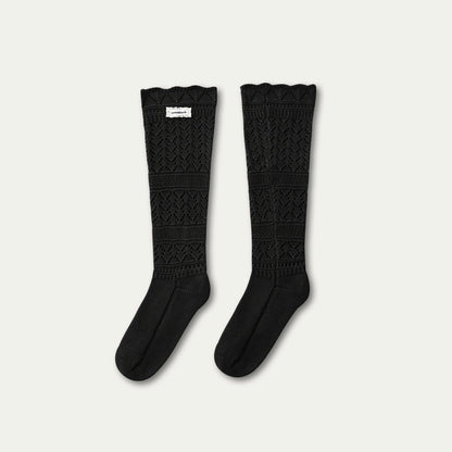 Wool Blend Crochet Layered Woolen Socks