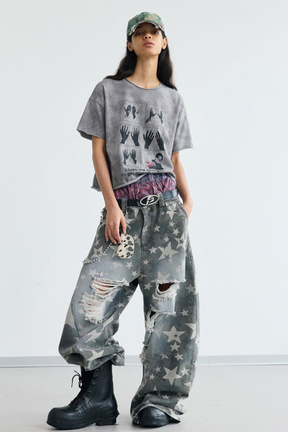 Retro Loose Peplum Tee