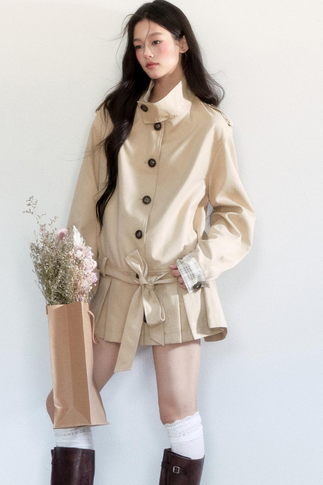 Autumn Tie-Up Short Coat