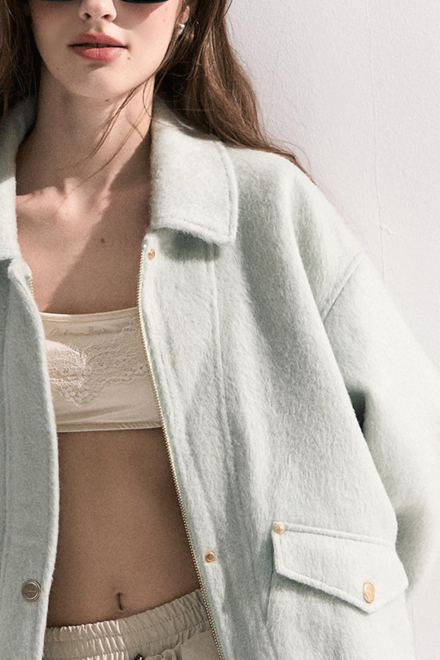 Basic Lace Paneled Stretch Suspender Satin Top