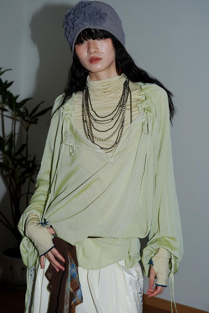 Sunscreen Lace-Up Shirt