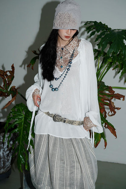 Sunscreen Lace-Up Shirt