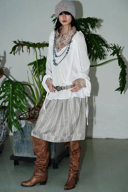 Sunscreen Lace-Up Shirt