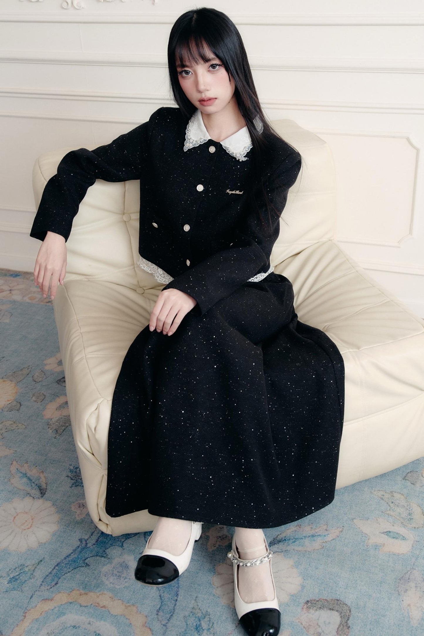 Baroque Fragrance Suit Top & Skirt Set-Up