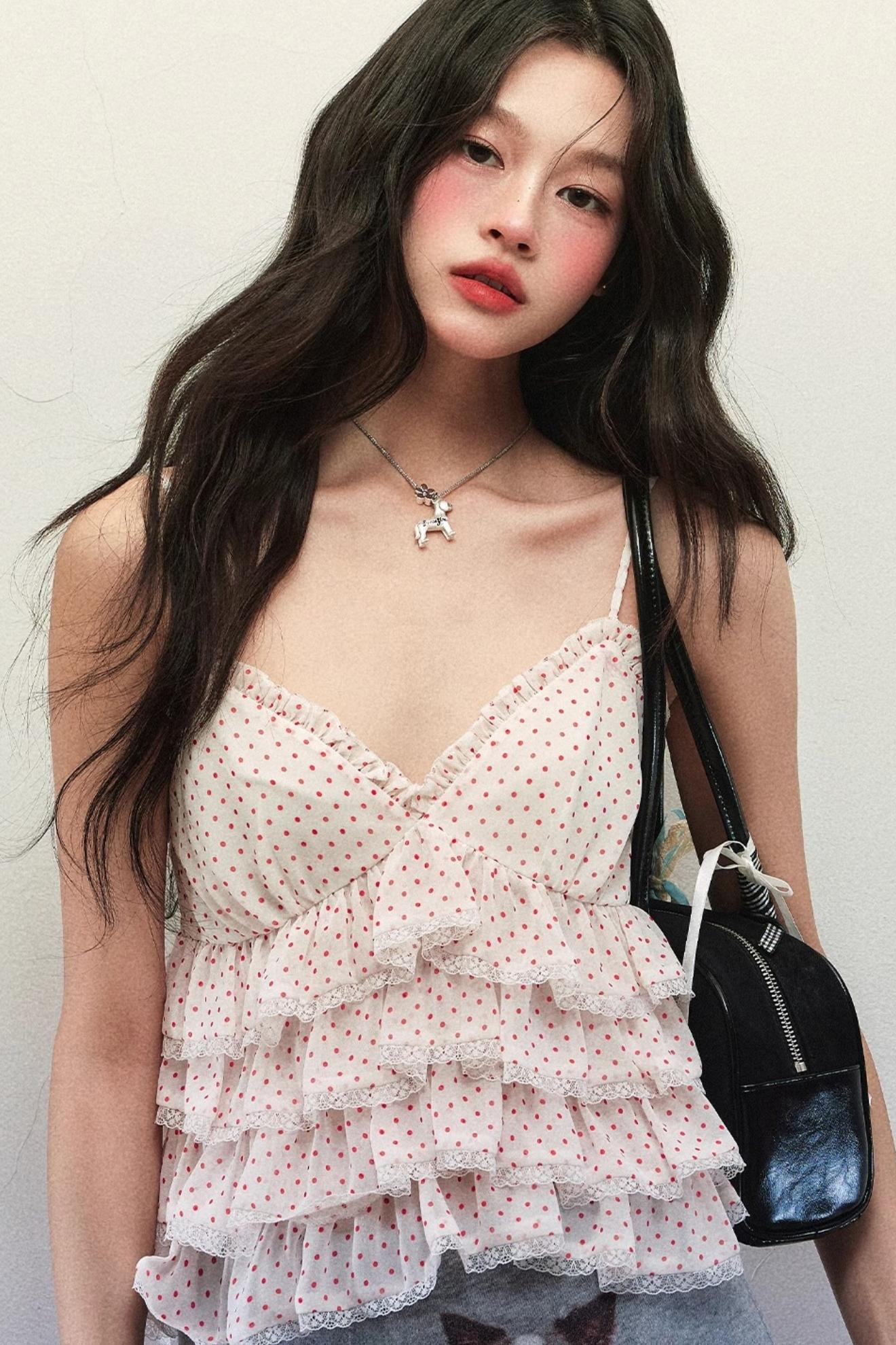 V-Neck Chiffon Skirt Top Set-Up