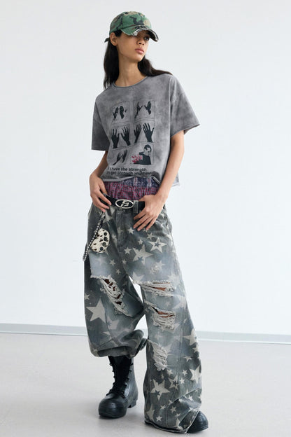 Retro Loose Peplum Tee