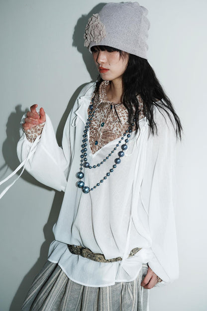 Sunscreen Lace-Up Shirt