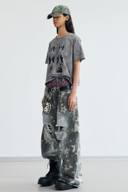 Retro Loose Peplum Tee