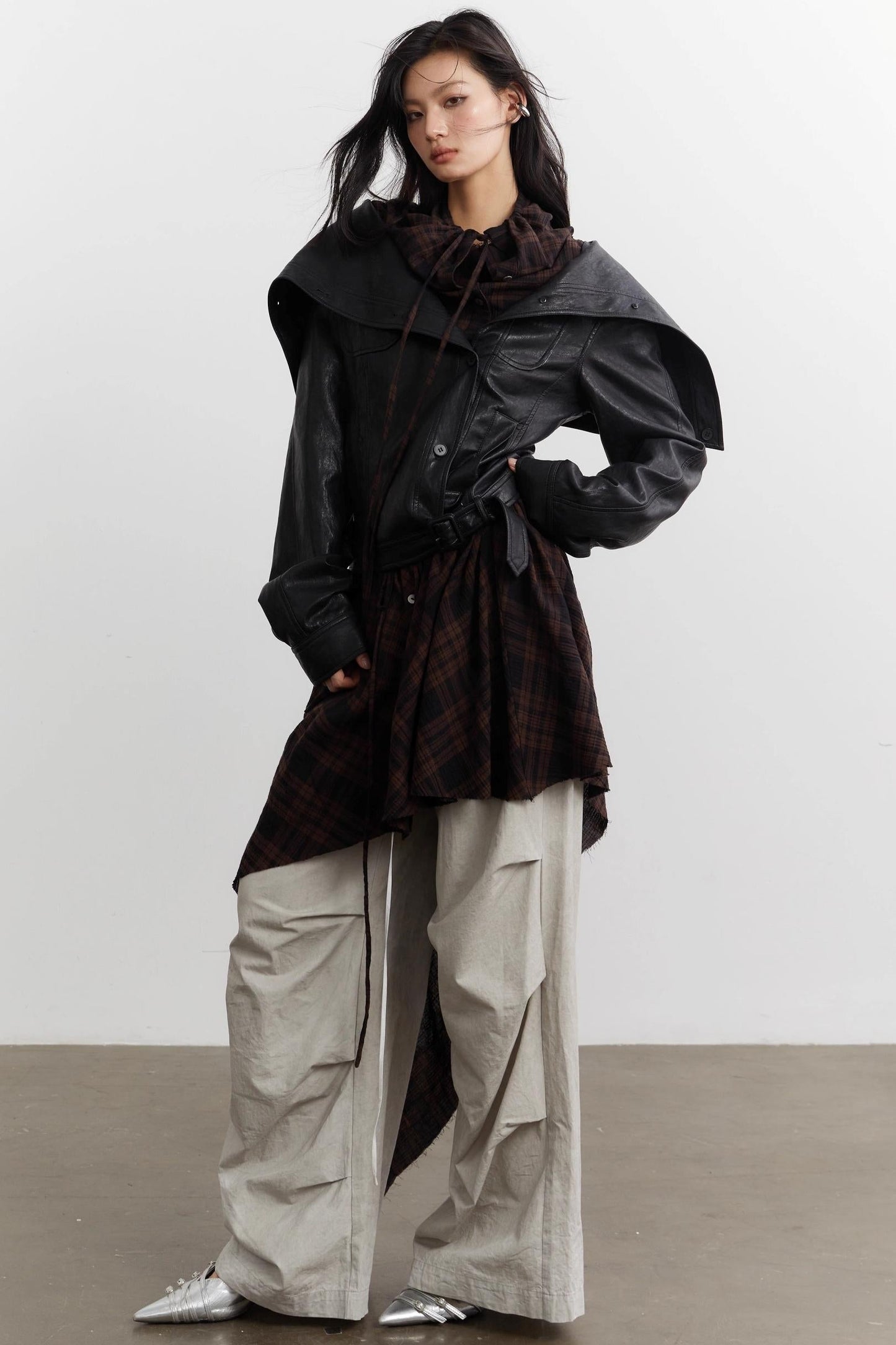 Urban Nomad Plaid Leather Jacket